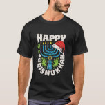 Happy Chrismukkah Christmas Chanoeka Menorah Santa T-shirt<br><div class="desc">Happy Chrismukkah Christmas Chanoeka Menorah Santa Hat Grappig</div>