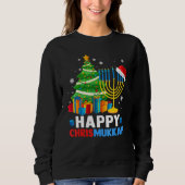 Happy Chrismukkah Christmas Tree Menorah Chanukah  Trui (Voorkant)