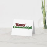 Happy Chrismukkah Feestdagen Kaart<br><div class="desc">Kerstmis Chanoeka voor een gemengde religie familie christmukkah</div>