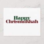 Happy Chrismukkah Feestdagenkaart<br><div class="desc">gemengde religieuze familie</div>