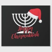 Happy Chrismukkah Funny Hanukkah en Kerstmis Cadeaupapier (Vlak)