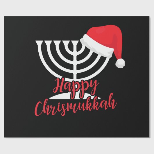 Happy Chrismukkah Funny Hanukkah en Kerstmis Cadeaupapier (Vlak)