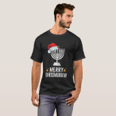 Happy Chrismukkah Funny Hanukkah en Kerstmis Gif T-shirt (Voorkant volledig)