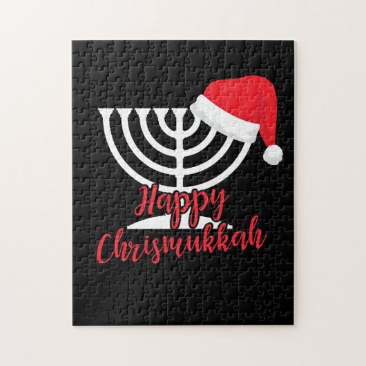 Happy Chrismukkah Funny Hanukkah en Kerstmis Legpuzzel (Verticaal)
