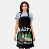 Happy Chrismukkah Funny Hanukkah kerstcadeau Schort (Gedragen)