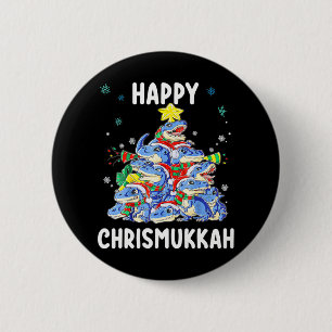 Happy Chrismukkah Funny Hanukkah Kerstjoods Ronde Button 5,7 Cm