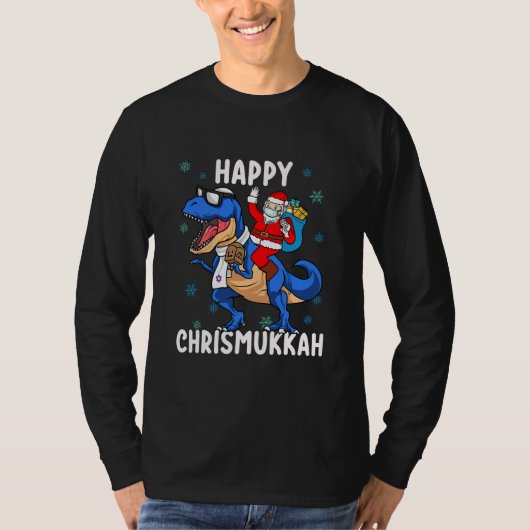 Happy Chrismukkah Funny Hanukkah Kerstjoods T-shirt (Voorkant)