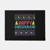 Happy Chrismukkah Funny Jewish Ugly Sweater Gift Deurmat (Voorkant)