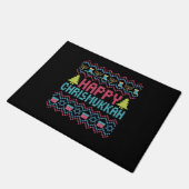 Happy Chrismukkah Funny Jewish Ugly Sweater Gift Deurmat (Schuin)