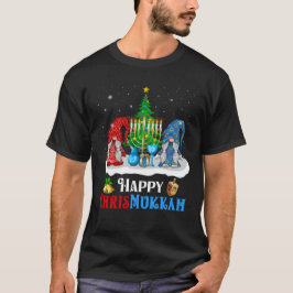 Happy Chrismukkah Gnomes Kerstmis en Chanoeka T-shirt
