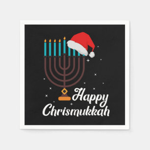 Happy Chrismukkah Hanukkah Joods festival Gift Servet