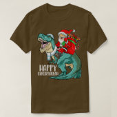 Happy Chrismukkah Hanukkah Kerstmis T Rex Dinosau T-shirt (Design voorkant)