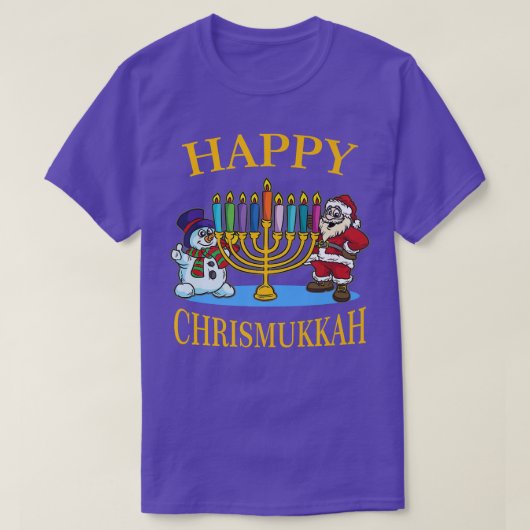 Happy Chrismukkah Hanukkah kerstviering T-shirt (Design voorkant)