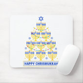 Happy Chrismukkah Hanukkah Light Tree Jewish Holid Muismat (Met muis)