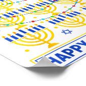 Happy Chrismukkah Hanukkah Light Tree Jewish Holid Poster (Hoek)