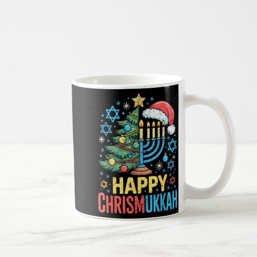 Happy Chrismukkah Holiday Christmas And Hanukkah S Koffiemok (Rechts)