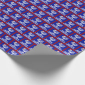 Happy Chrismukkah Holiday Menorah Santa Hat Gift Cadeaupapier (Hoek)