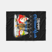 Happy Chrismukkah Jewish Christmas Hanukkah  Fleece Deken (Voorkant (Horizontaal))