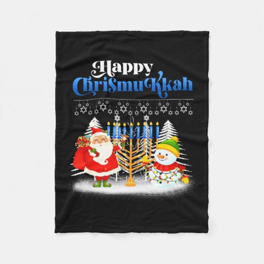 Happy Chrismukkah Jewish Christmas Hanukkah  Fleece Deken (Voorkant)