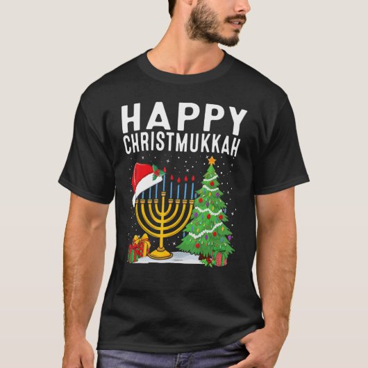 Happy Chrismukkah Jewish Christmas Hanukkah Holida T-shirt (Voorkant)