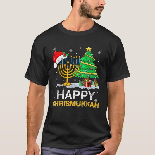 Happy Chrismukkah Jewish Christmas Hanukkah Holida T-shirt (Voorkant)