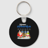 Happy Chrismukkah Jewish Christmas Hanukkah  Sleutelhanger (Voorkant)
