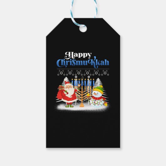 Happy Chrismukkah Jewish Kersthanukkah Cadeaulabel (Voorkant)