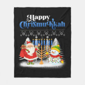 Happy Chrismukkah Jewish Kersthanukkah Fleece Deken (Voorkant)