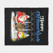 Happy Chrismukkah Jewish Kersthanukkah Fleece Deken (Voorkant (Horizontaal))