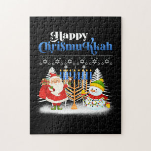 Happy Chrismukkah Jewish Kersthanukkah Legpuzzel