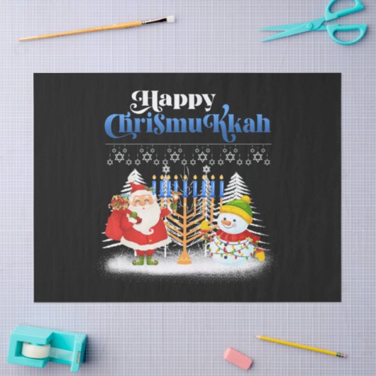Happy Chrismukkah Jewish Kersthanukkah Tissuepapier (Craft)