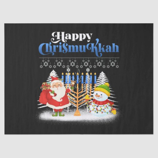 Happy Chrismukkah Jewish Kersthanukkah Tissuepapier (Voorkant)