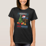 Happy Chrismukkah Jewish Ugly Kerstmis Hanukkah C T-shirt<br><div class="desc">Happy Chrismukkah Joodse Lelijke Kerst Chanoeka</div>