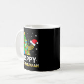 Happy Chrismukkah Jwish Kerstmis Hanukkah Holida Koffiemok (Voorkant links)