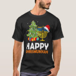 Happy Chrismukkah kerstboom Menorah Chanukah T-shirt<br><div class="desc">Happy Chrismukkah kerstboom Menorah Chanukah</div>