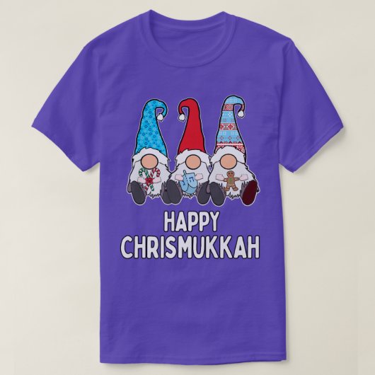 Happy Chrismukkah Kerstmis en Hanukkah Gnomes T-shirt (Design voorkant)