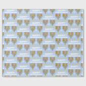 Happy Chrismukkah Menorah Cadeaupapier (Vlak)