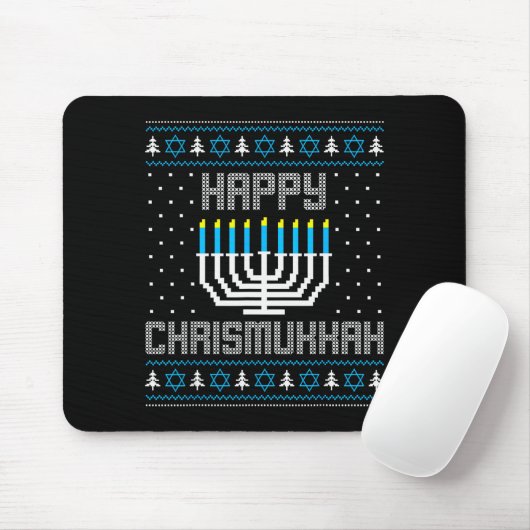 Happy Chrismukkah Menorah Ugly Sweater Christmas H Muismat (Met muis)