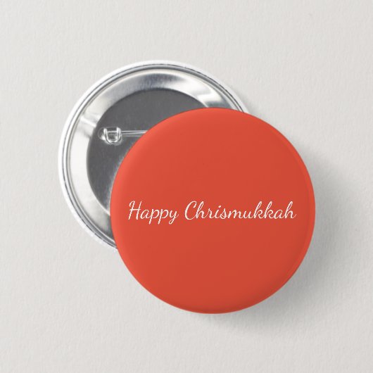 Happy Chrismukkah Pin Ronde Button 5,7 Cm (Voorkant /achterkant)