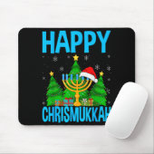 Happy Chrismukkah Santa Hat Christmas Hanukkah Sle Muismat (Met muis)