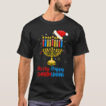 Happy Chrismukkah Santa Menorah Chanukah Jewish Ch T-shirt<br><div class="desc">Happy Chrismukkah Santa Menorah Chanukah Jewish Christmas.</div>