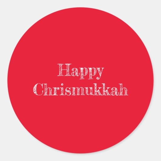 Happy Chrismukkah Sticker (Voorkant)