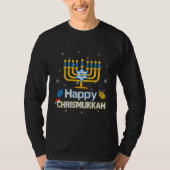 Happy Chrismukkah Ugly Hanukkah KerstSweater T-shirt (Voorkant)