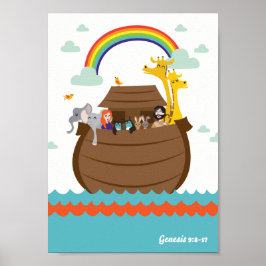 Happy Christelijk Kinder Poster Bijbelverhaal Noah