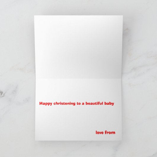 Happy Christening Kaart (Binnen)