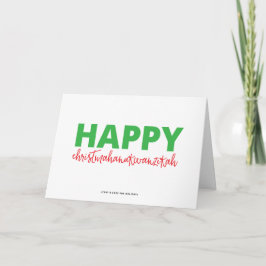 Happy Christmahanukwanzikah Kaart