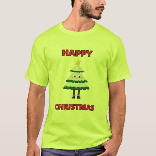 HAPPY CHRISTMAS-1 T-SHIRT (Voorkant)