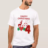 Happy Christmas 2024 ontwerp T-shirt (Voorkant)