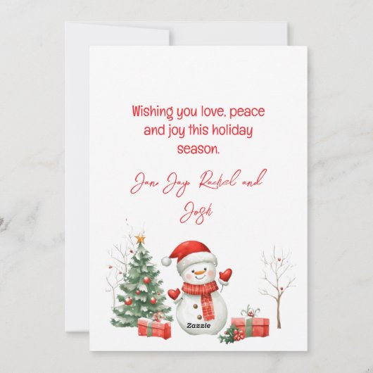 Happy Christmas 3 foto Feestdagenkaart (Achterkant)