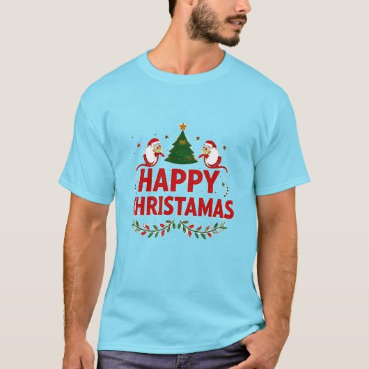 HAPPY CHRISTMAS-4 T-SHIRT (Voorkant)